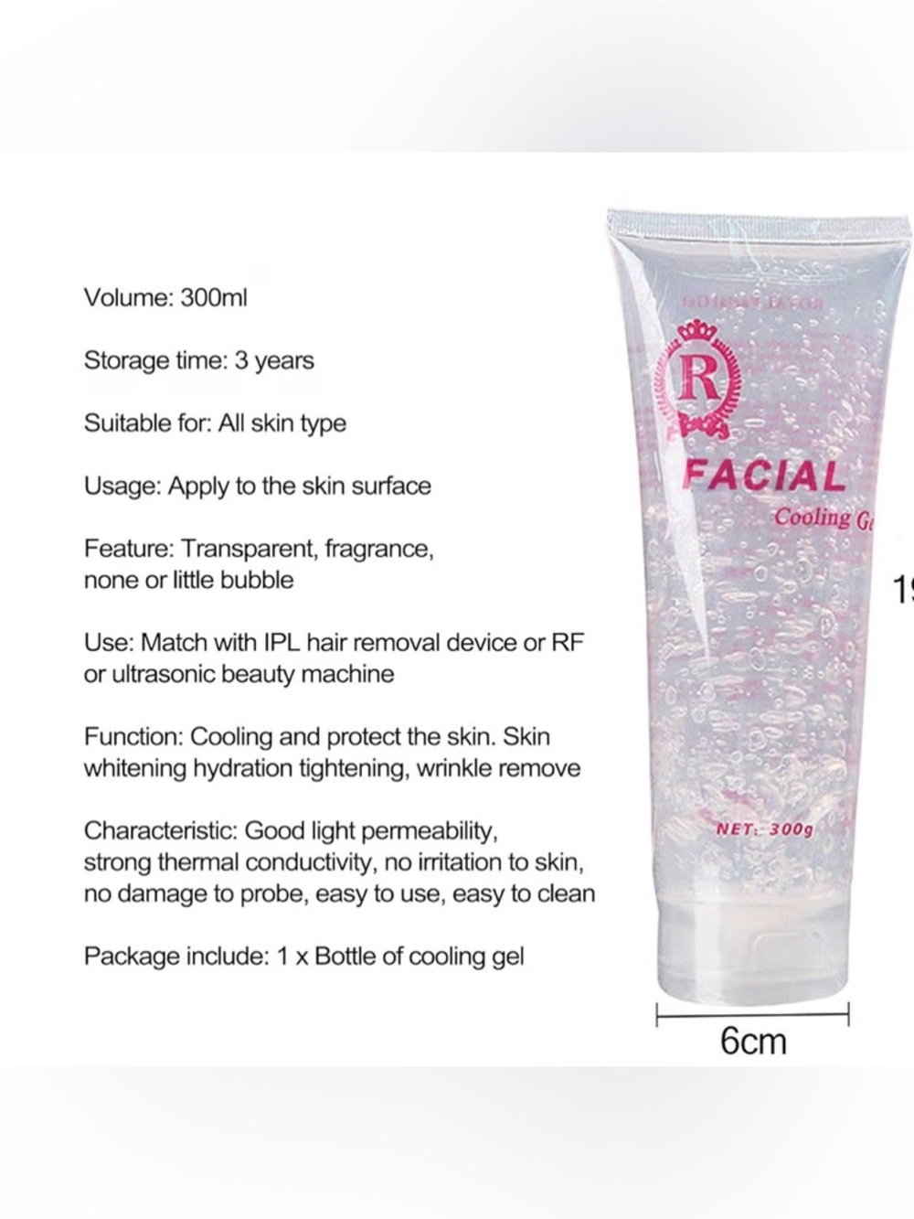 New! Cooling Gel for use with Laser Hair Removal Device and RF Facial Machines - Picture 4 of 8